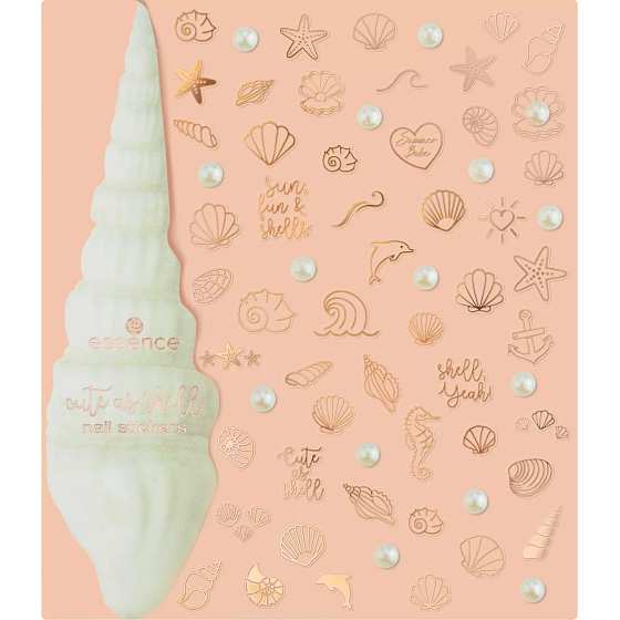 Essence Cute as Shell samolepky na nehty 01 Shell, Yeah! 65 kusů