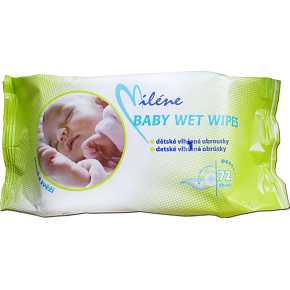 Miléne Kids dziecięce chusteczki nawilżane przeciw podrażnieniom i zaparzeniom, 72 szt.