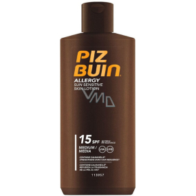 Piz Buin Allergy Lotion SPF15 mleko do opalania przeciwdziałające powstawaniu alergii słonecznych 200 ml