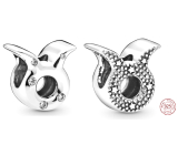 Zawieszka ze srebra próby 925 znak zodiaku Byk, koralik do bransoletki