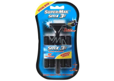 Super-Max SMX3 jednorazowy 3-listkowy maszynka do golenia + 10 sztuk głowic zamiennych dla mężczyzn