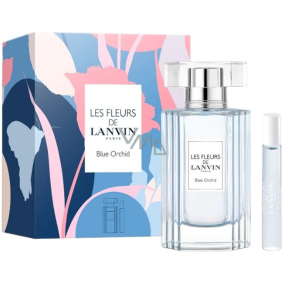 Lanvin Les Fleurs Blue Orchid woda toaletowa 50 ml + miniatura wody toaletowej 7,5 ml, zestaw prezentowy dla kobiet