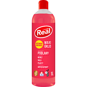 Real Maxi Sprzątanie z kwiatowym zapachem środek do czyszczenia podłóg stal, szkło, tworzywa sztuczne, antystatyczny, 1 l
