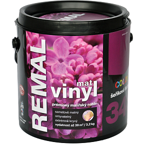 REMAL Vinyl Color mat farba do wnętrz, 340 lawendowy fiolet, 3,2 kg