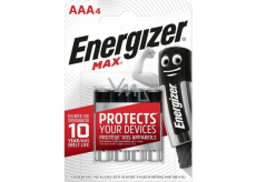 Energizer Max Alkaline AAA mikrotužková baterie, 4 ks