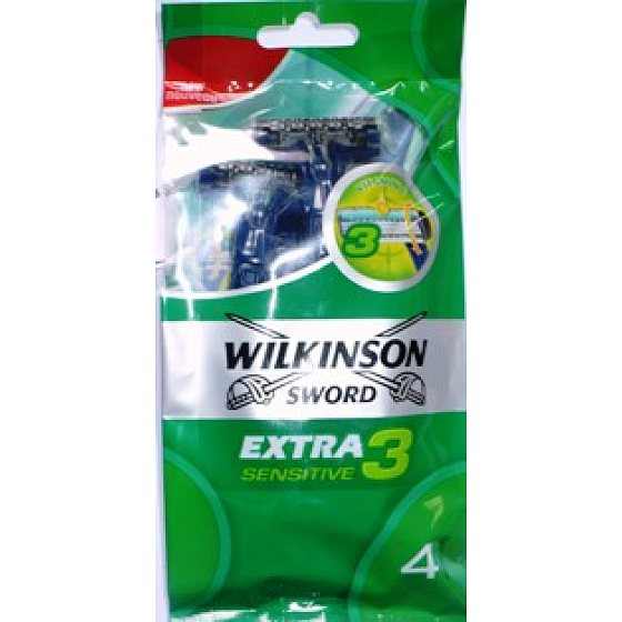 Wilkinson Extra 3 Sensitive maszynka do golenia jednorazowa 3 ostrza 4 sztuki