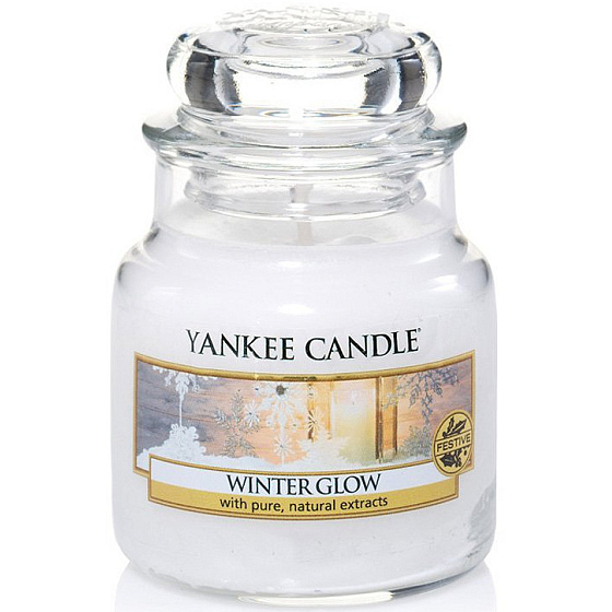 Yankee Candle Winter Glow - Zimní záře vonná svíčka Classic malá sklo 104 g