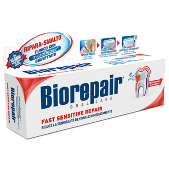 Biorepair Fast Sensitive Repair Międzynarodowa pasta do zębów dla wrażliwych zębów 75 ml