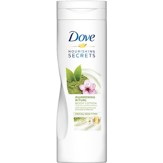 Dove Nourishing Secrets Awakening Ritual Matcha Tea & Sakura - Zelený čaj a třešňový květ tělové mléko pro všechny typy pokožky 400 ml
