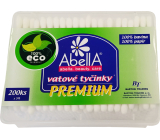 AbellA Premium ECO waciki bawełniane w pudełku, 200 sztuk