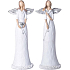 Anděl v bílých šatech s hvězdičkami polyresin 75 x 195 mm mix druhů