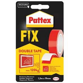 Pattex Fix taśmy montażowej dwustronnej ekstra mocnej, nośność 120 kg, 1,5 m × 19 mm