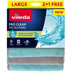 Vileda Pro Clean mikro ściereczka uniwersalna, 2+1 szt.