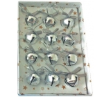 Srebrne dzwonki w pudełku 2 cm, 12 sztuk