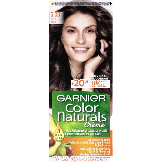 Garnier Color Naturals Creme barva na vlasy, 5.00 Ultra cover hnědá