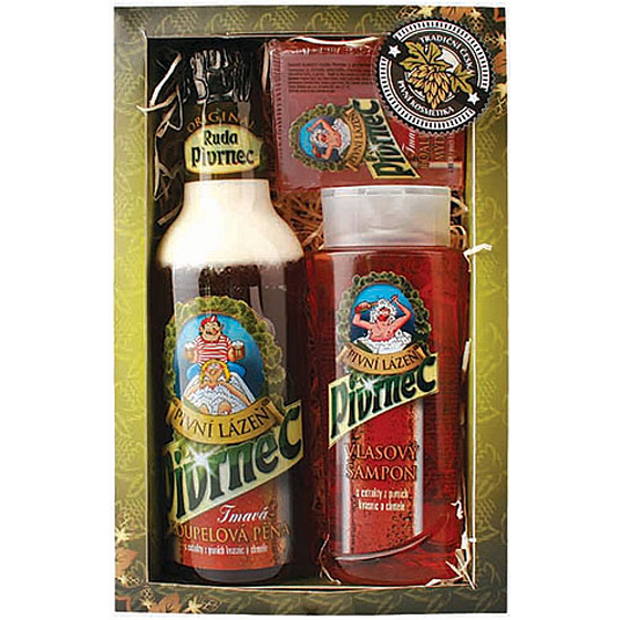Bohemia Gifts Pivrnec šampon na vlasy 250 ml + koupelová pěna 500 ml + toaletní mýdlo 70 g