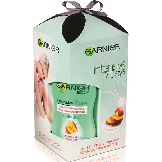 Garnier Suchá pokožka tělové mléko 250 ml + deodorant sprej 300 ml + krém na ruce 100 ml, kosmetická sada