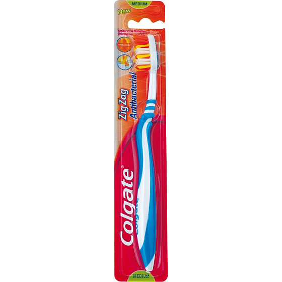 Colgate Zig Zag Antibacterial Medium střední zubní kartáček 1 kus
