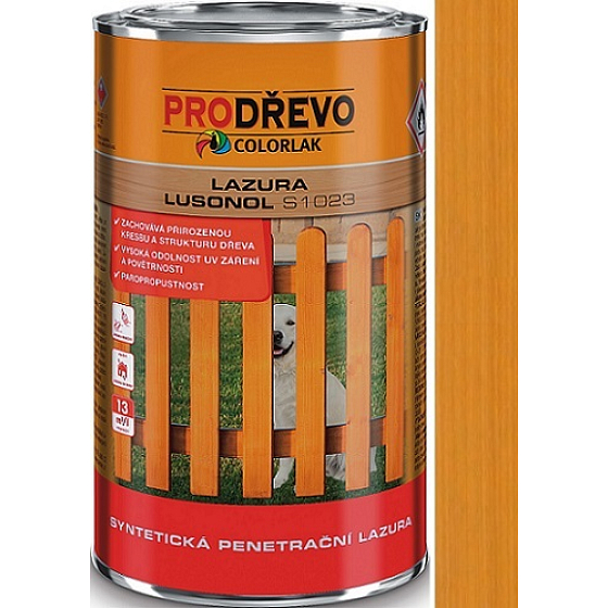 Colorlak Lazura Lusonol S1023 synteticná penetrační lazura Borovice 2,5 l