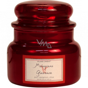 Village Candle Osvěžující granátové jablko - Melograno Glassare vonná svíčka ve skle 2 knoty 262 g