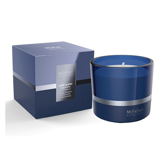 Millefiori Milano Sleek Elegance Cold Water - Chladná voda Vonná svíčka hoří až 60 hodin 180 g
