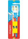 Colgate Extra Clean Medium szczoteczka do zębów średnia 1 + 1 sztuka