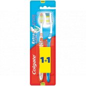 Colgate Extra Clean Medium szczoteczka do zębów średnia 1 + 1 sztuka