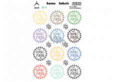 Arch Domowych etykiet Home Labels samolepki Domowa produkcja kolorowe 12 x 18 cm