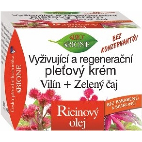 Bione Cosmetics Ricinový olej vyživující a regenerační pleťový krém pro všechny typy pleti 51 ml