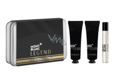Montblanc Legend parfémovaná voda 7,5 ml miniatura + krém po holení 30 ml + sprchový gel 30 ml, mini dárková sada pro muže