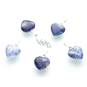 Sodalit Srdce přívěsek přírodní kámen 15 mm, 1 kus, kámen komunikace Sodalit Srdce přívěsek přírodní kámen 15 mm, 1 kus, kámen komunikace