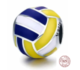 Charm Srebrny 925 Kocham siatkówkę - piłka do siatkówki, zawieszka na bransoletkę sportową