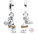 Charm Srebrna 925 Disney 100. rocznica misia Baloo, zawieszka na bransoletkę
