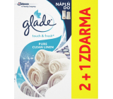 Glade One Touch Pure Clean Linen - Vůně čistého prádla mini sprej náhradní náplň osvěžovač vzduchu 3 x 10 ml