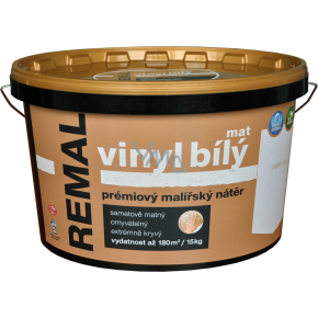 REMAL Vinyl biały mat farba zmywalna na ścianę 15 kg