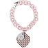 Ops! Objects Pois Bracelet náramek OPSBR-32 starorůžová s vínovými puntíky