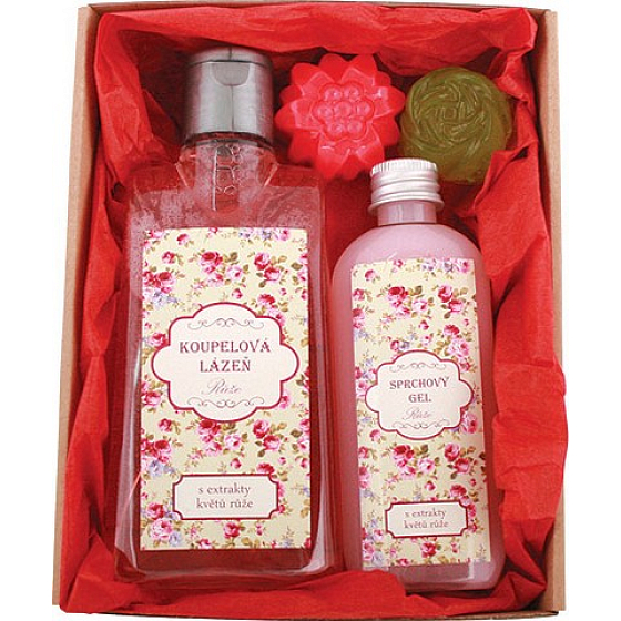 Bohemia Gifts Pro babičku koupelová lázeň 200 ml + sprchový gel 100 ml + ručně vyráběné mýdlo 2 x 30 g, kosmetická sada