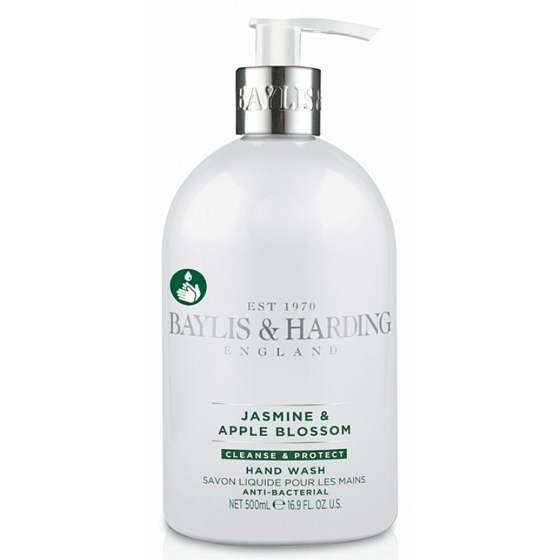 Baylis & Harding Jasmín a Jablečný květ antibakteriální tekuté mýdlo na ruce dávkovač 500 ml