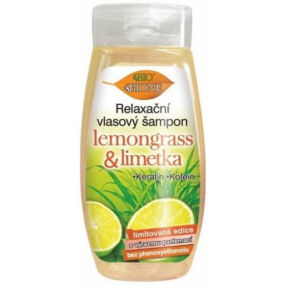 Bione Cosmetics Lemongrass & Limetka relaxační vlasový šampon 260 ml
