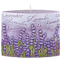 Candles Levandule vonná svíčka s obtiskem levandule elipsa 110 x 45 x 110 mm 1 kus