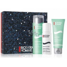 Biotherm Aquapower regenerační a hydratační péče 75 ml + Sensitive Force pěna na holení 50 ml + Aquapower sprchový gel 75 ml, kosmetická sada Biotherm Aquapower regenerační a hydratační péče 75 ml + Sensitive Force pěna na holení 50 ml + Aquapower sprchový gel 75 ml, kosmetická sada