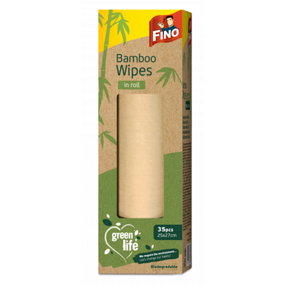 Fino Green Life Kuchyňské bambusové univerzální utěrky na roli 27 x 25 cm 35 kusů