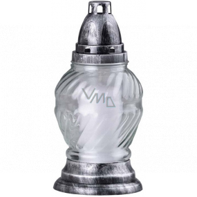 Bolsius Lampa szklana czarna 24 cm 58 godzin 180 g