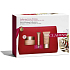 Clarins Extra-Firming denní liftingový krém proti vráskám 50 ml + liftingové zpevňující sérum 10 ml + zpevňující noční krém s regeneračním účinkem 15 ml + kosmetická taštička, kosmetická sada pro ženy