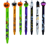Colorino Gumowalne pióro Halloween zielone dni, niebieski wkład 0,5 mm