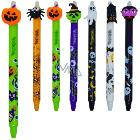 Colorino Gumowalne pióro Halloween zielone dni, niebieski wkład 0,5 mm