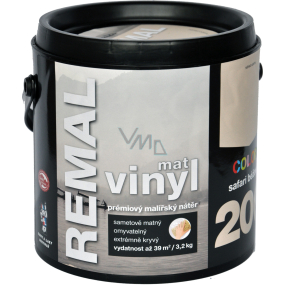 REMAL Vinyl Color mat farba zmywalna na ścianę, 200 safari beżowa, 3,2 kg