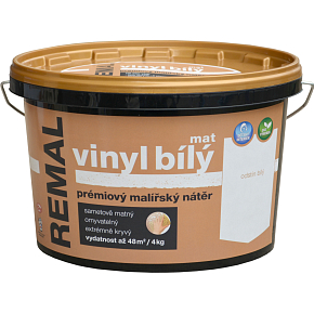 REMAL Vinyl biały mat farba zmywalna na ścianę 4 kg