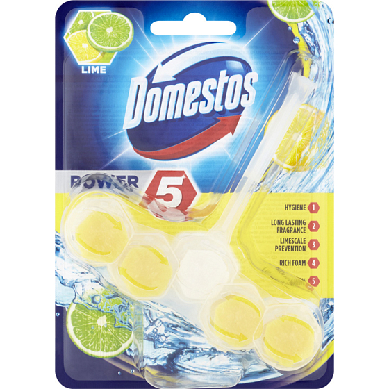 Domestos WC blok Power 5 Limetka, 55 g