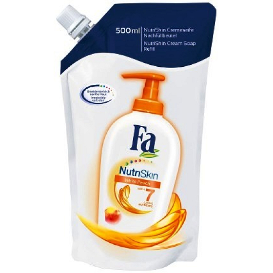 Fa NutriSkin Intensively Caring White Peach 500 ml tekuté mýdlo náhradní náplň